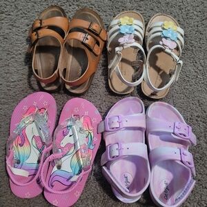 ‼️PRICE IS FIRM‼️ Toddler Girl Sandals Bundle Of 4
